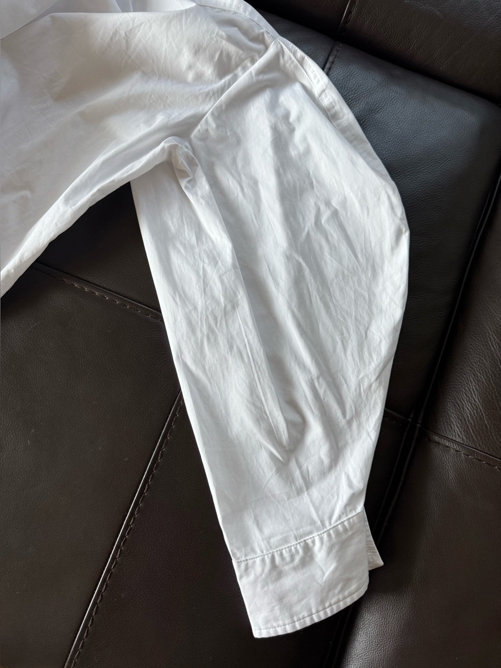 Dèluc Beloy White Oversized Baloon Sleeves Cotton Button Down Shirt Size M NWT - Picture 13 of 14